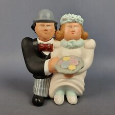 Statua Ceramica Sposi Uomo E Donna Scultura Firmata Idea Regalo Vintage 1960