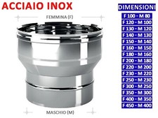 ALLINOX Riduzione-Maggiorazione Canna Fumaria Acciaio Inox Da 80 A 450