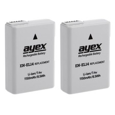 ayex EN-EL14 batteria set di 2 per Nikon P7700 P7100 P7000 D3100 D3200 D5100