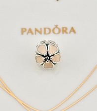 Nuovo Autentico Pandora Argento Rosa Fiore di Ciliegio Clip Charm 791041EN40