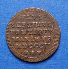 BB/QSPL   gr. 5,9   STATO PONTIFICIO MEZZO BAIOCCO 1802