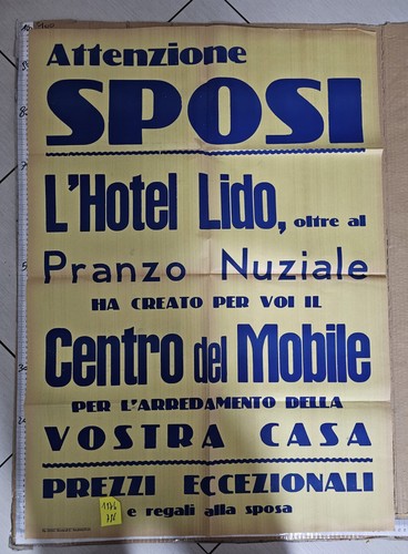 Manifesto hotel lido anni 80 - lido, '80