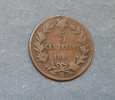 5 centesimi 1862  zecca N