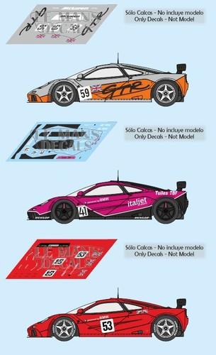 Decals mclaren gtr test - lm,
