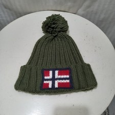 Articolo e5230 cappello donna verde, con bandiera norvegese, in acrilico