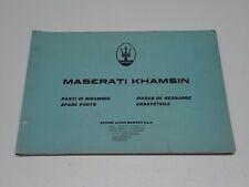 MASERATI KHAMSIN CATALOGO PARTI DI RICAMBIO MULTILINGUE CON ITALIANO 1974 (S)
