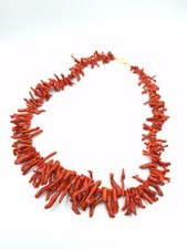 ANTICA collana  vero CORALLO ROSSO di Sardegna naturale Argento 925  179 Grammi 