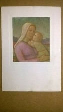 Cartolina nuova non viaggiata Vanni Rossi - Madonna col Bimbo