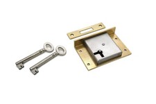 Serratura a mezza mortasa bauletto grande scatola serratura ottone serratura armadio 2 chiavi DTP 1-1/4