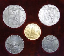 CITTA' DEL VATICANO Pio XII - SERIE  1950  100 lire oro Confezione Cardinalizia