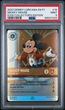 Mickey Mouse Friendly Face Disney Lorcana D100 Collector Edition PSA 9 MINT ENG