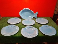 GRANDE SERVIZIO IN PORCELLANA DA PESCE - BOUTIQUE TIFFANY ITALY  7 PEZZI