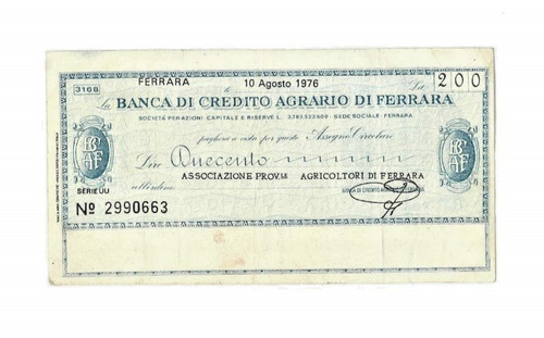 Miniassegni falso banca di - miniassegni,