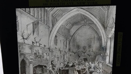 Antica lanterna magica scivolo - lanterna,