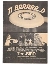 Pubblicità anni 70 Frisbee Disco volante Tee BIRD Giocattoli Canova