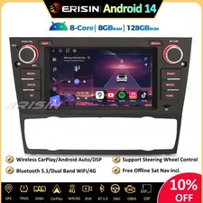 Qualcomm 128GB Android 14 Autoradio GPS per BMW Serie 3 E90 E91 E92 E93 DAB+Wifi