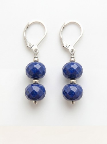 Orecchini agata blu - orecchini,