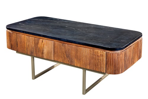 Tavolino 110 marmo legno - tavolino, cm