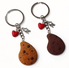 Portachiavi 2 biscotti gocciole classico e extra dark