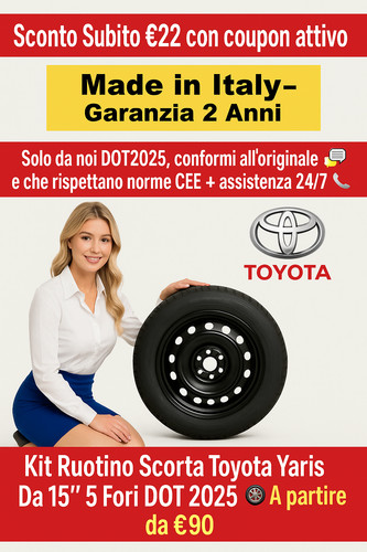 Kit ruotino scorta - ruotino, toyota