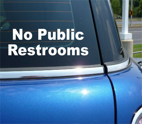 Bagno pubblico decalcomania - no,