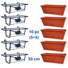 Set 5 pz Fioriere ferro da