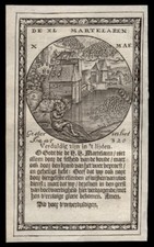 santino incisione 1600 SS.QUARANTA MARTIRI DI SEBASTE IN ARMENIA