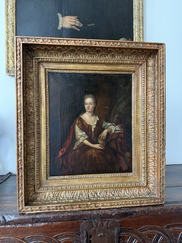 Antico dipinto ritratto - , ad