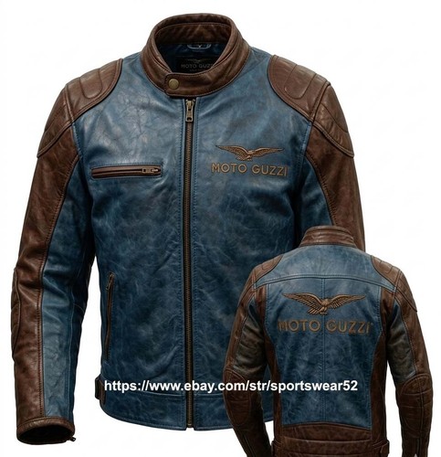 Giacca moto guzzi pelle - giacca,