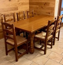 tavolo e 6 sedie in rovere