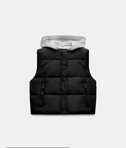 Giubbotto zara nero puffer con - zara,