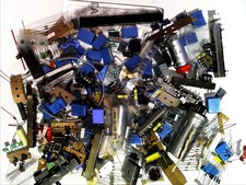 Pacco componenti elettronici surplus + vari + transistor e diodi come foto