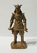 Soldatini uovo Kinder Metallfiguren Samurai 2 scame ottone
