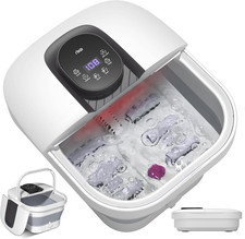 Pediluvio Massaggiatore Piedi Elettrico, Pieghevole Idromassaggio Piedi Con 24 T