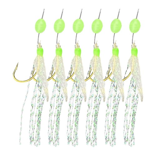 6pz impianti pesca piuma - in,