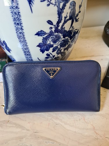 Portafoglio donna prada blu - portafoglio,