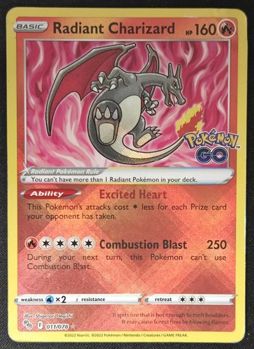 Radiant charizard 011 078 - radiant, 011/078