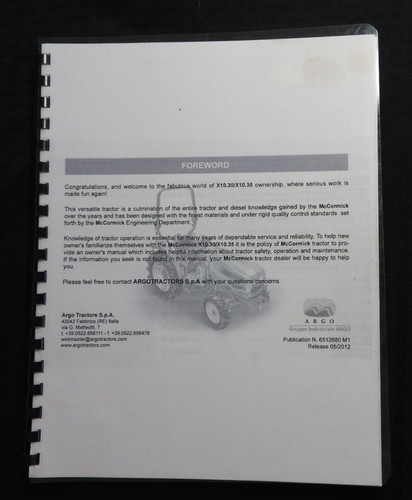 Manuale operatore trattore - manuale,