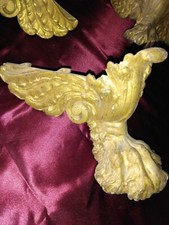 4 grandi piedi di mobile in bronzo dorato 