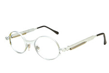 1990s vintage frame ICM eyeglasses round steampunk goggles for sunglasses 3189