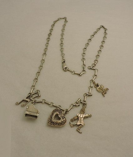 Collana vintage charm - charm, argento