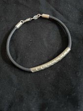 Braccialetto Vintage Argento e Caucciù 