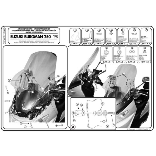 Kit spoiler burgman per - per, suzuki