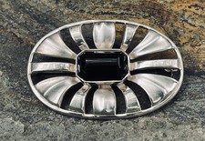 Spilla Art Déco in argento 800 onice (S 6989)