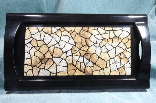 Vassoio legno decorato - legno,