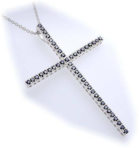 Ciondolo croce zirconia vero - ciondolo,