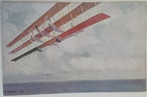 Cartolina volo pilota amerigo - volo,