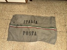 Sacco Poste Italiane Vintage Epoca Anni 70 Tessuto Juta Occhiello Corrispondenza