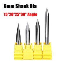 Punte router CNC incisore dritto fresa fine metallo duro forma V gambo diametro 6 mm