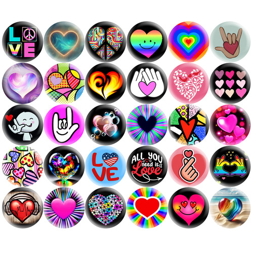 Love hearts bottoni - hearts,
